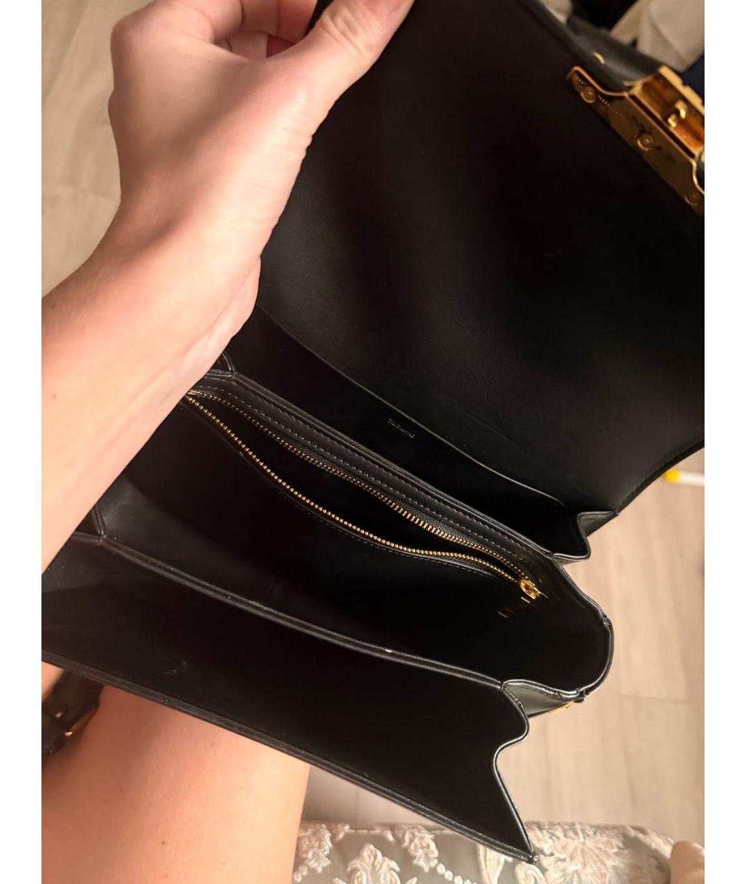 CELINE Черная кожаная сумка через плечо, фото 4