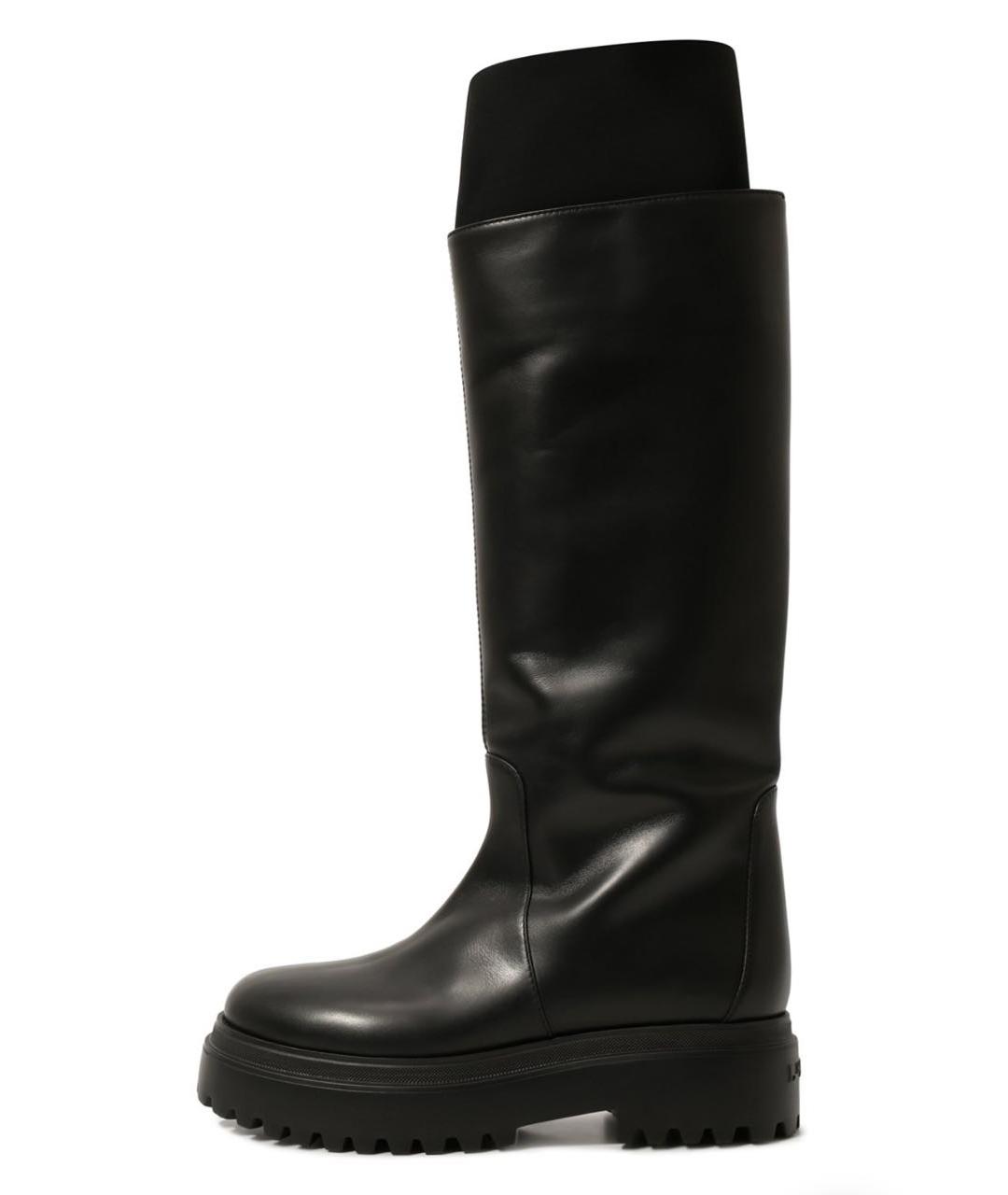 LE SILLA Черные кожаные сапоги, фото 7