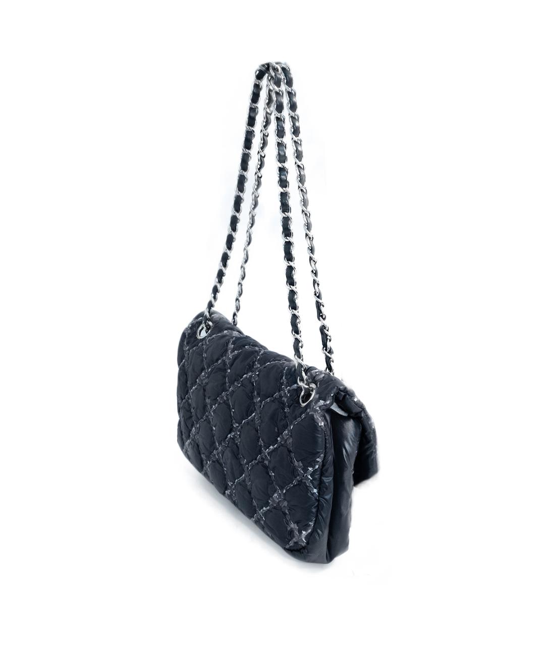 CHANEL Черная тканевая сумка через плечо, фото 3