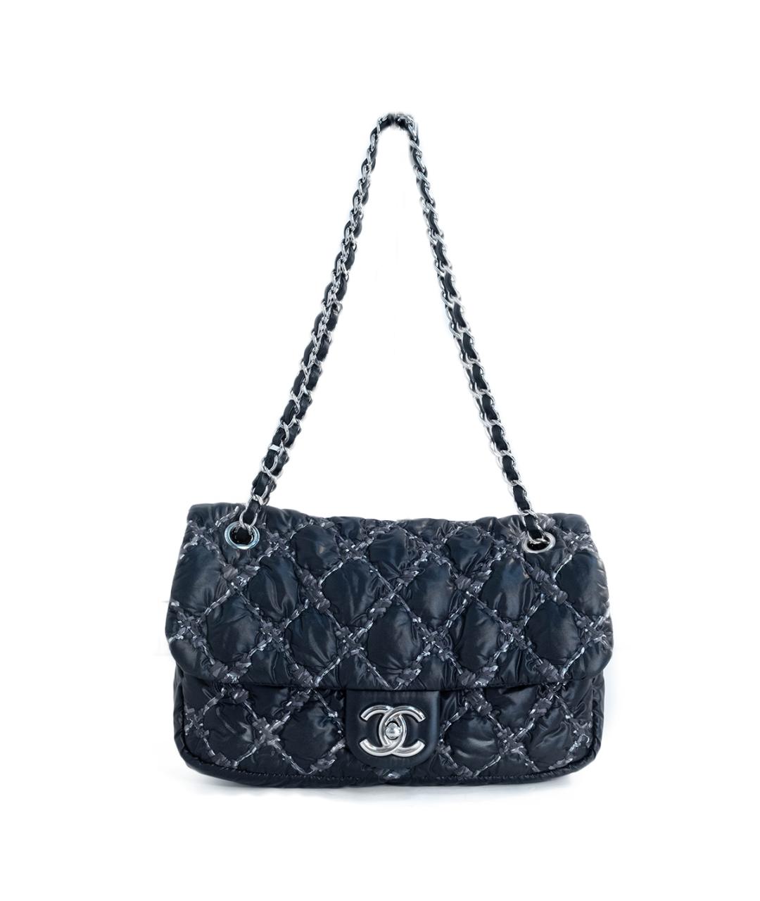 CHANEL Черная тканевая сумка через плечо, фото 6