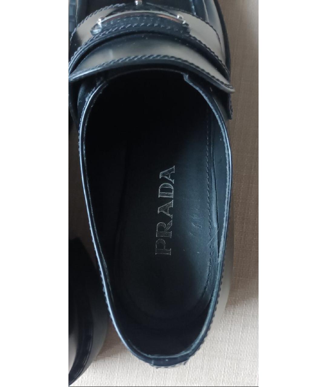 PRADA Черные кожаные лоферы, фото 4