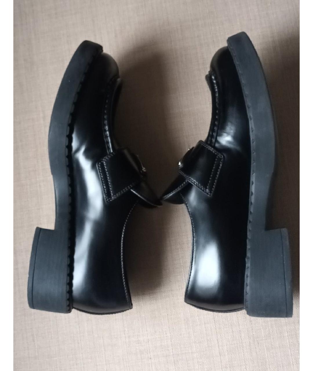 PRADA Черные кожаные лоферы, фото 7