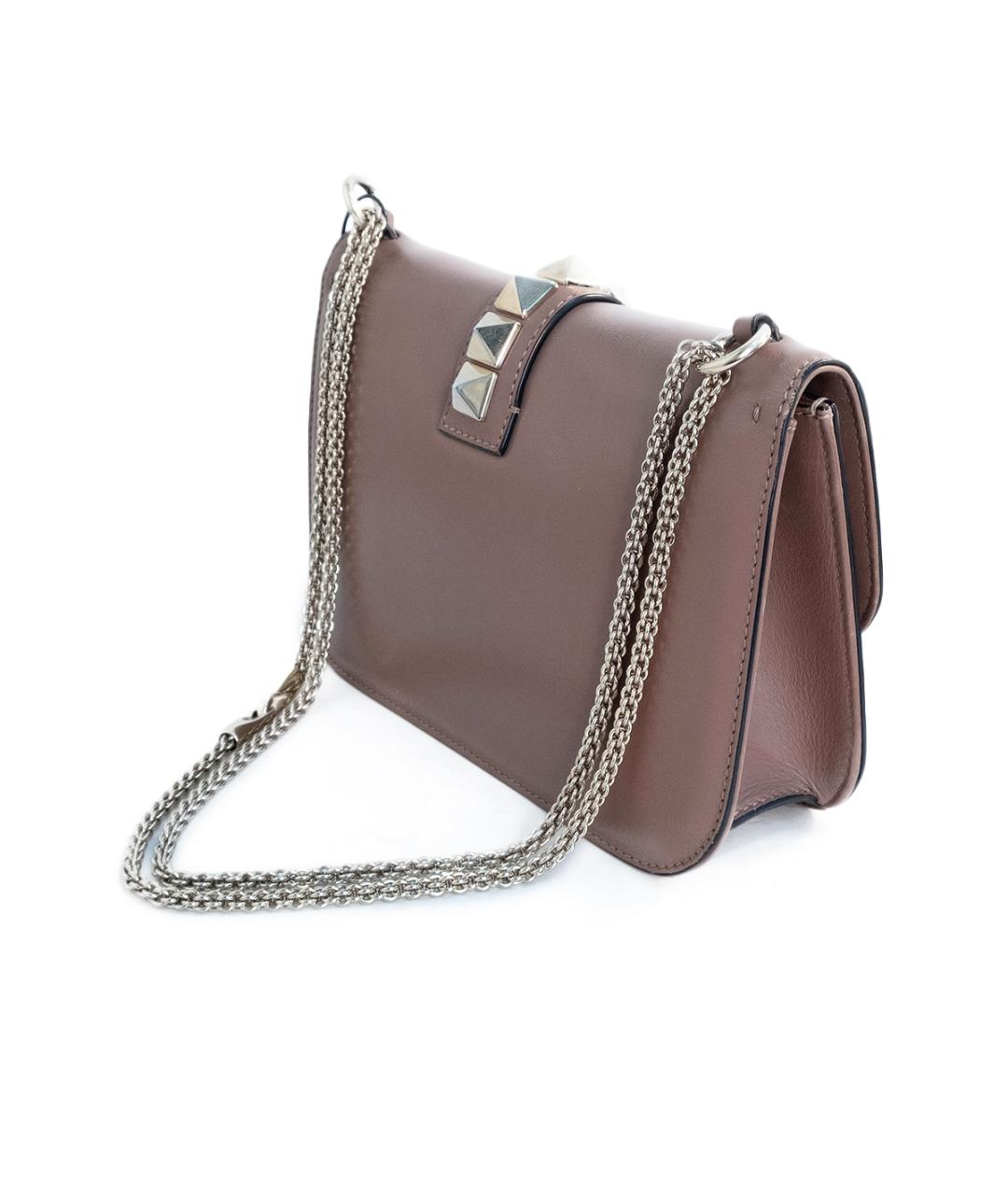 VALENTINO Бежевая кожаная сумка через плечо, фото 3