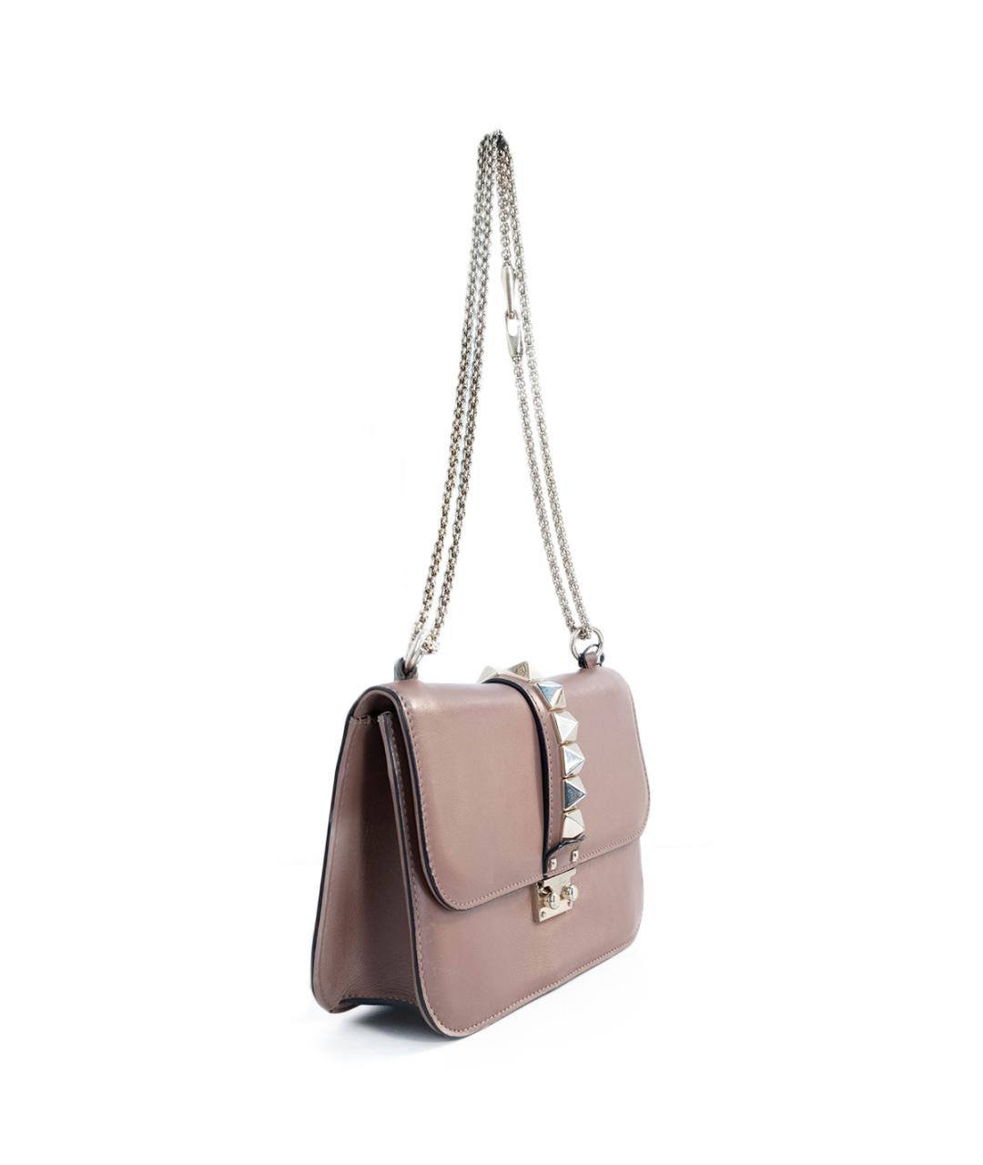 VALENTINO Бежевая кожаная сумка через плечо, фото 2