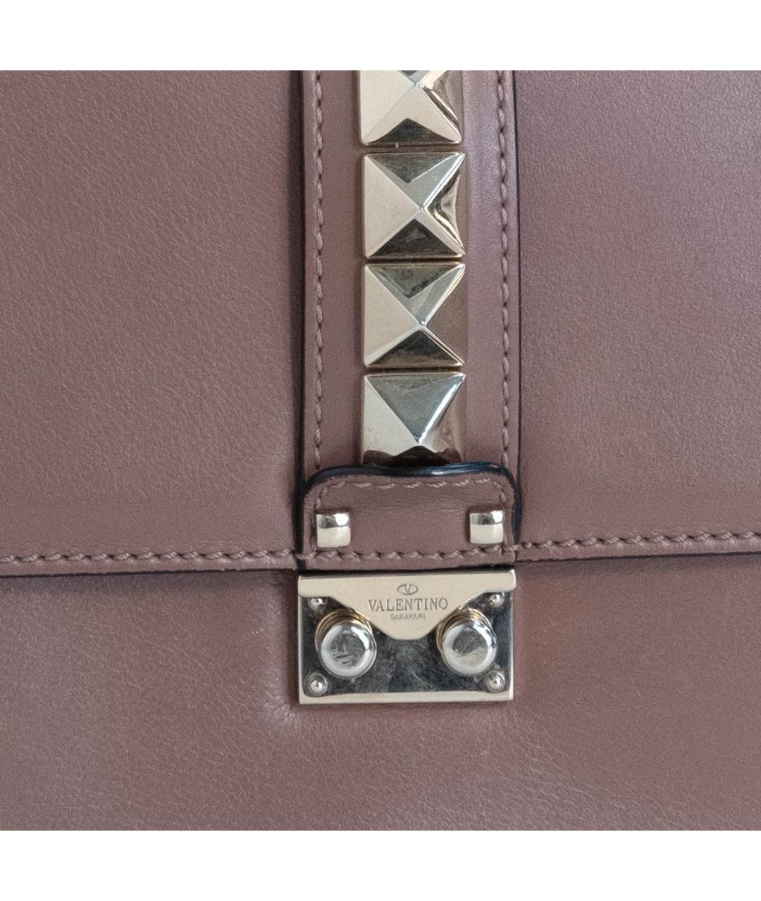VALENTINO Бежевая кожаная сумка через плечо, фото 4