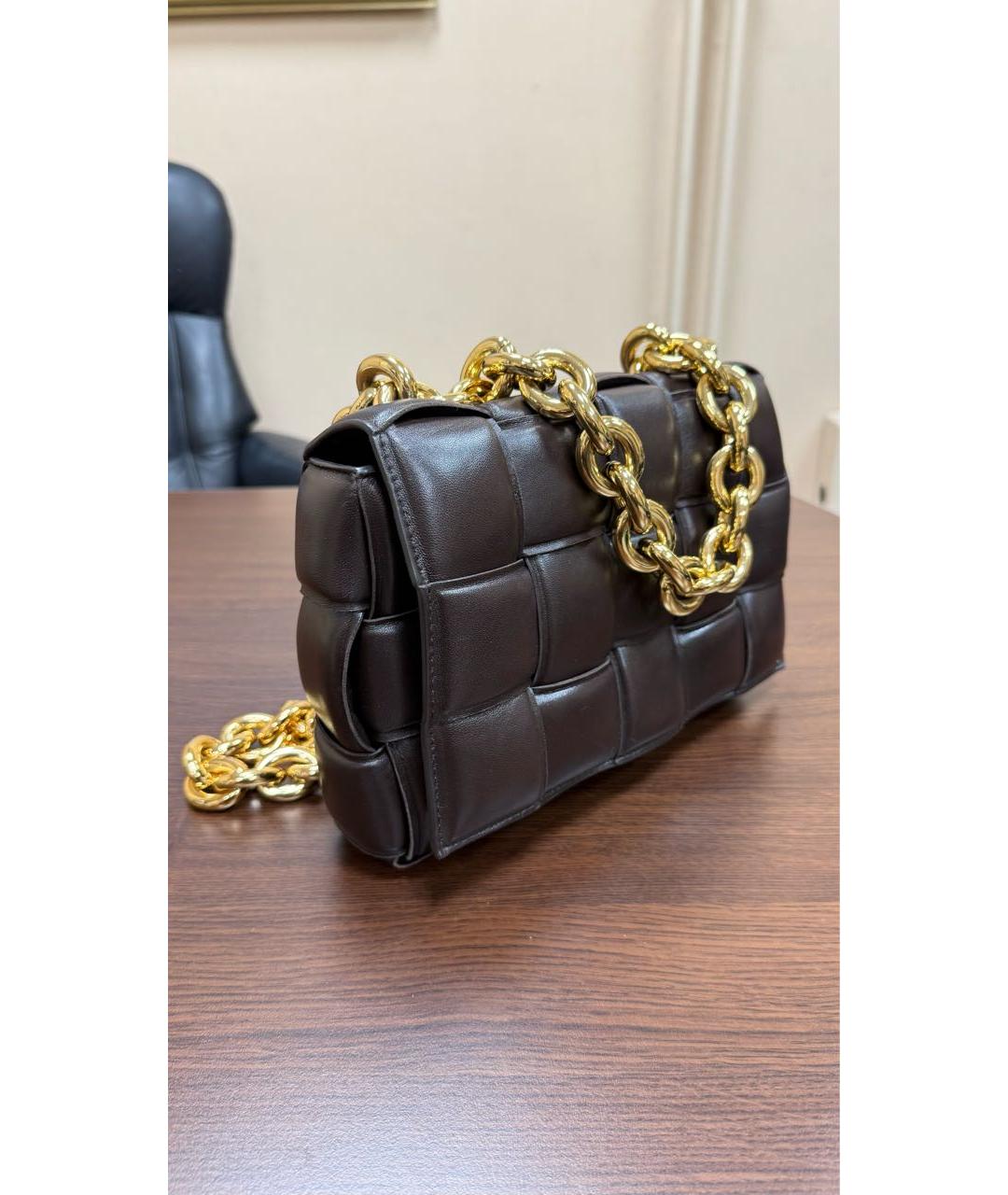 BOTTEGA VENETA Коричневая кожаная сумка через плечо, фото 2