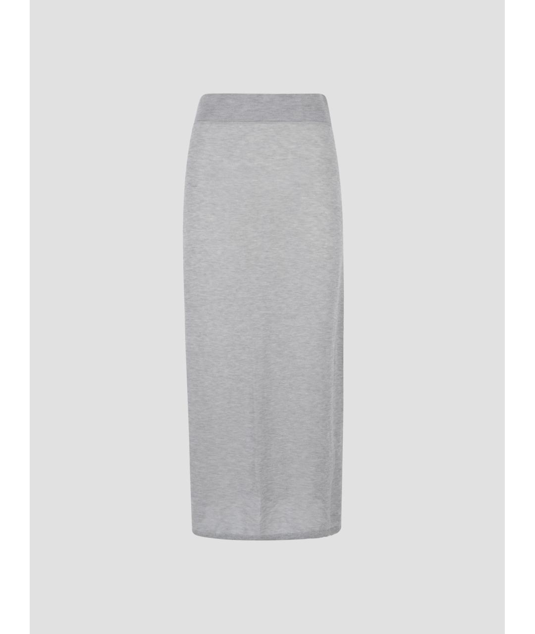 TOTEME Серая юбка миди, фото 4