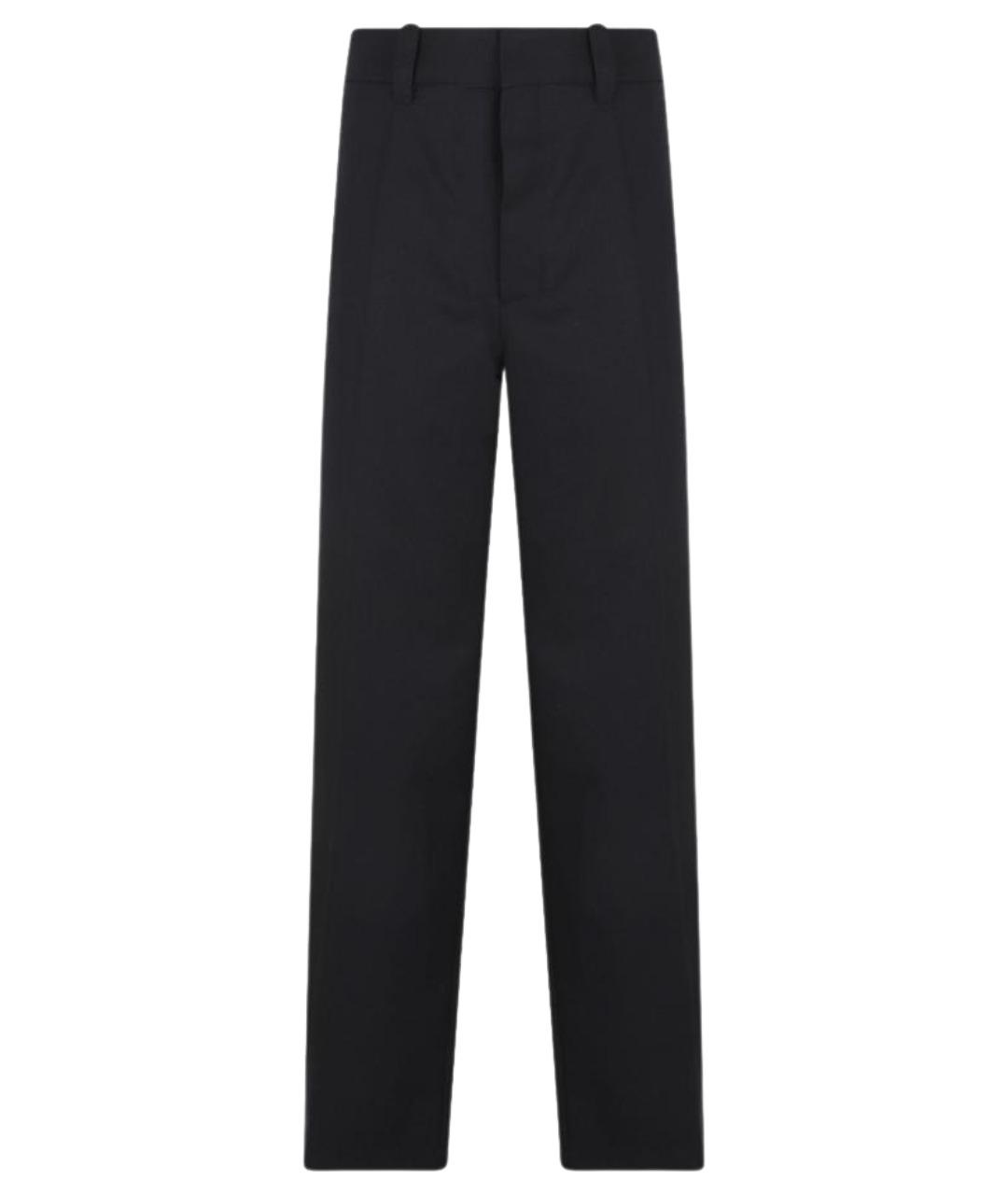 LEMAIRE Черные полиэстеровые прямые брюки, фото 1