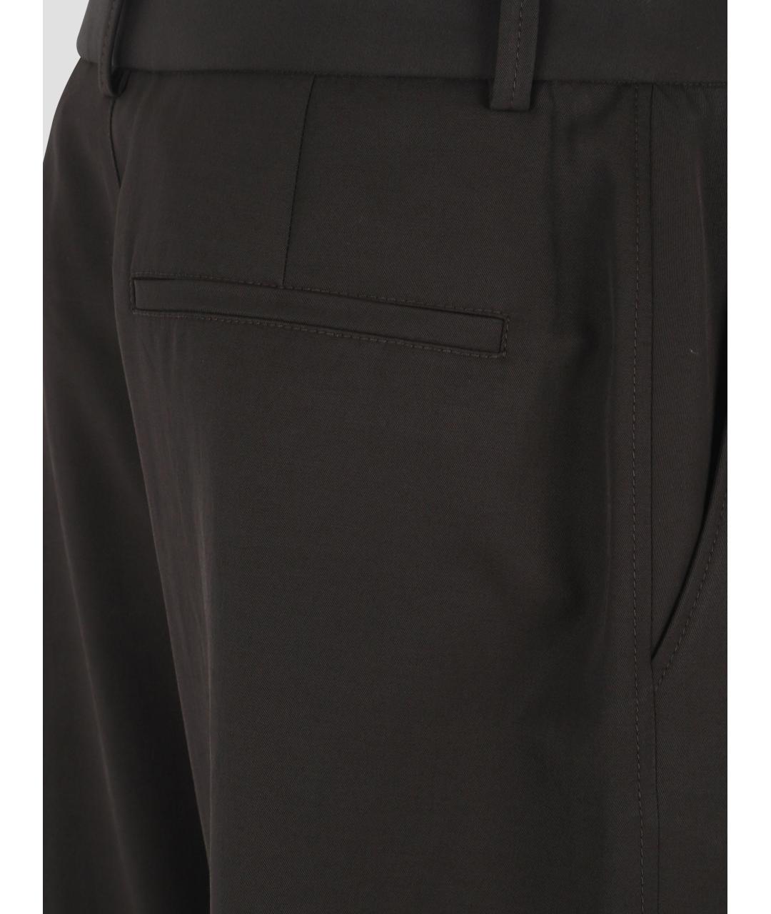 LEMAIRE Коричневые шерстяные прямые брюки, фото 3