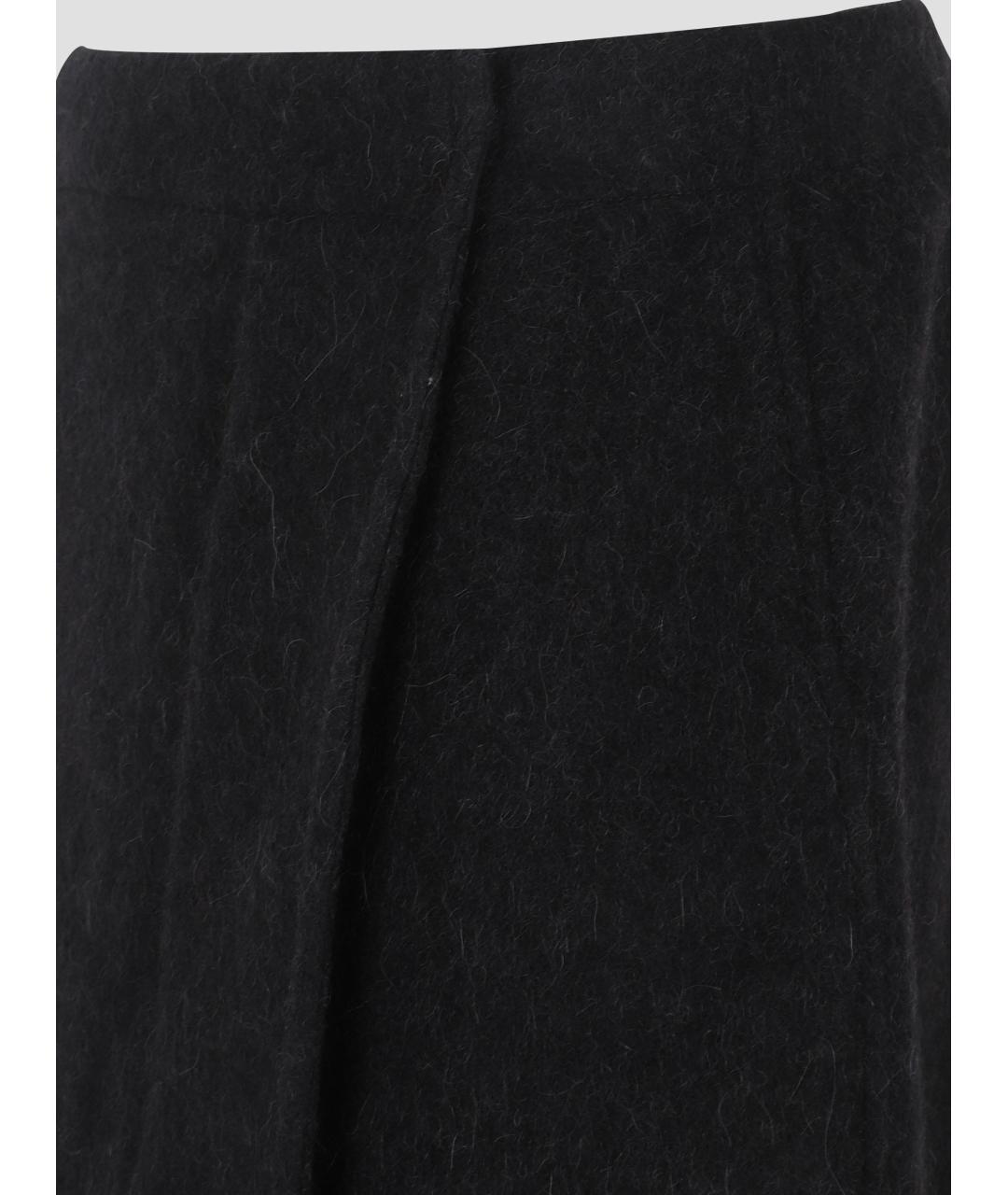 LEMAIRE Черная шерстяная юбка мини, фото 3
