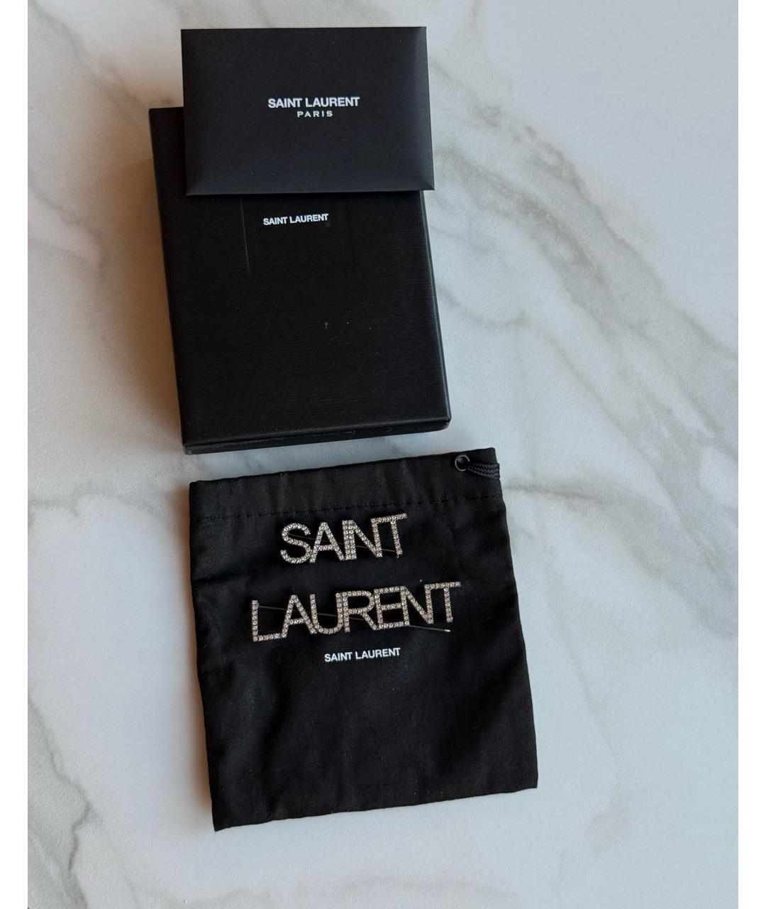 SAINT LAURENT Белая булавка / брошь, фото 2