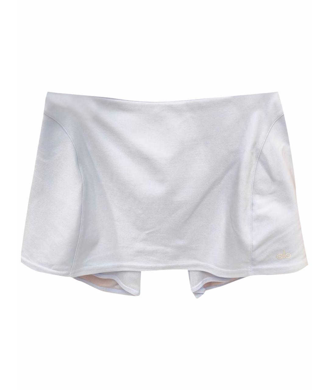 ALO YOGA Голубая синтетическая юбка-шорты, фото 1