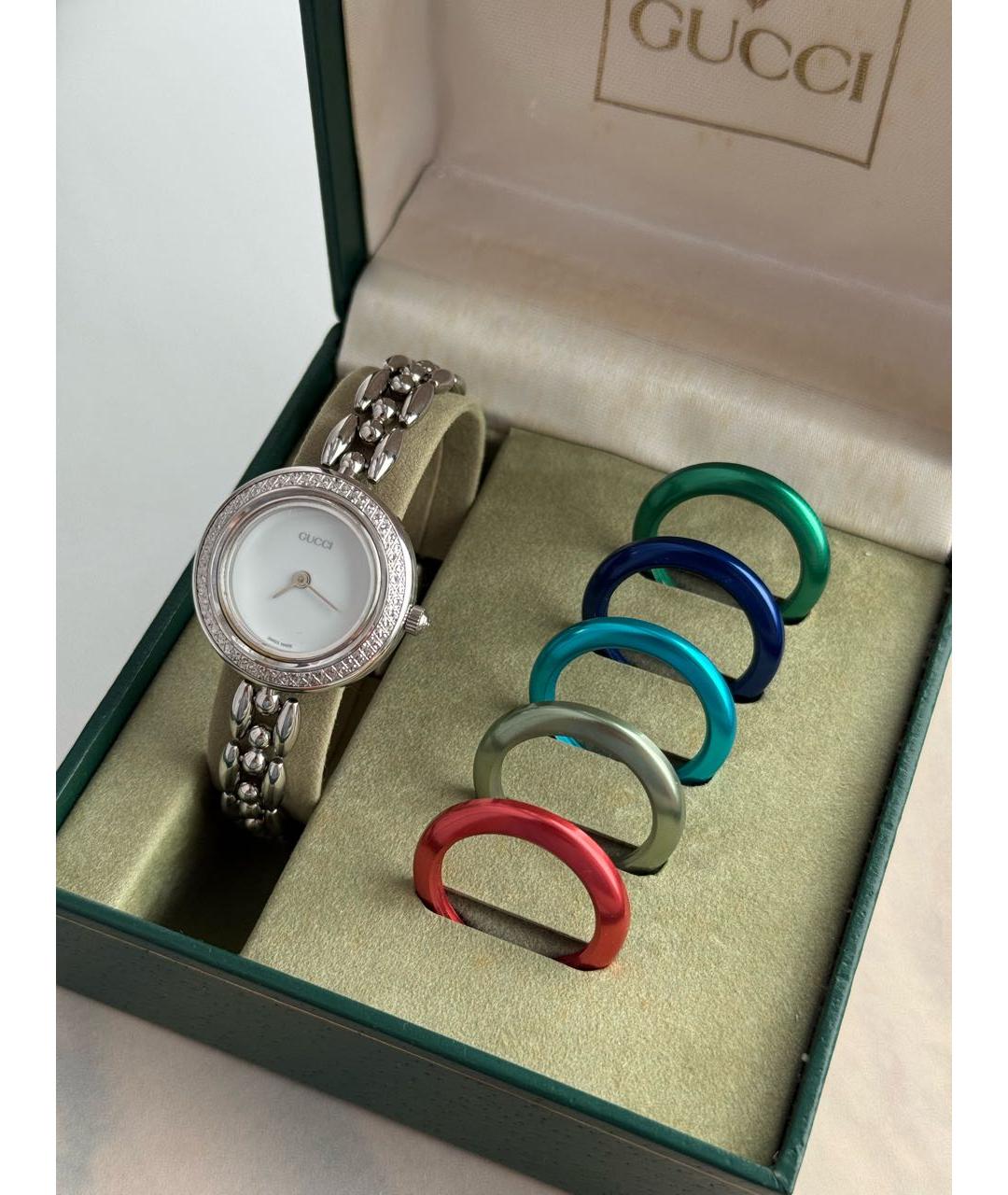 GUCCI Серебряные серебряные часы, фото 6