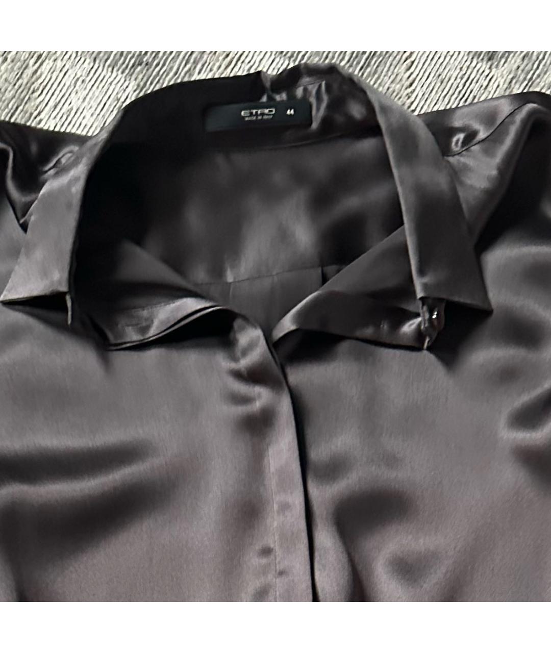 ETRO Коричневая шелковая блузы, фото 6