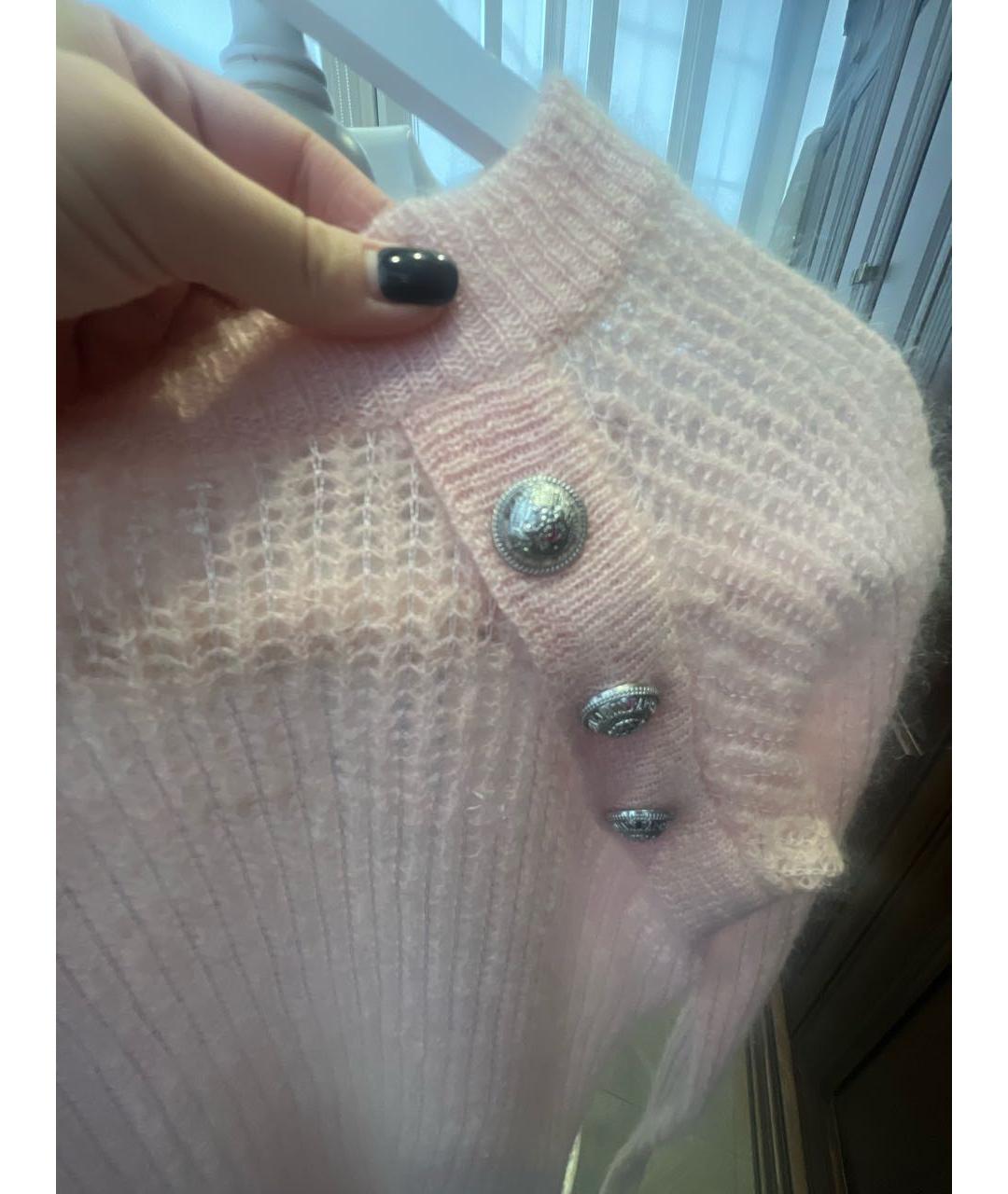 BALMAIN Розовый шерстяной джемпер / свитер, фото 4