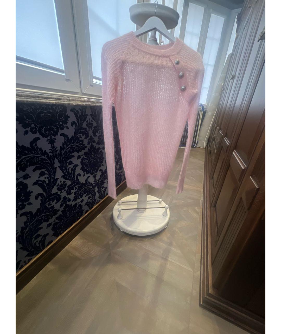 BALMAIN Розовый шерстяной джемпер / свитер, фото 7