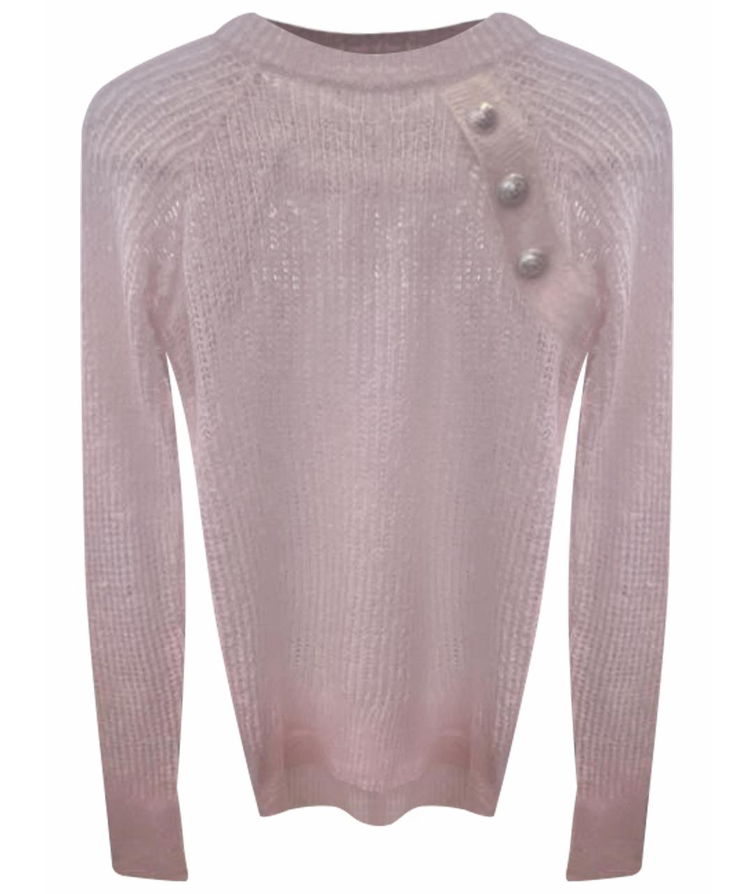 BALMAIN Розовый шерстяной джемпер / свитер, фото 1