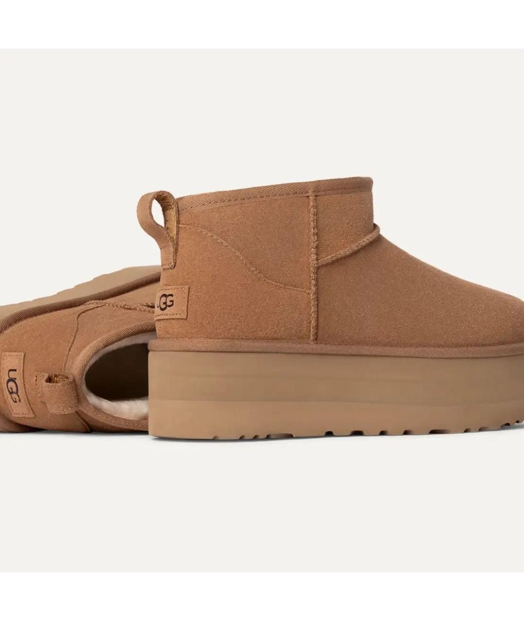 UGG AUSTRALIA Коричневые замшевые полусапоги, фото 3