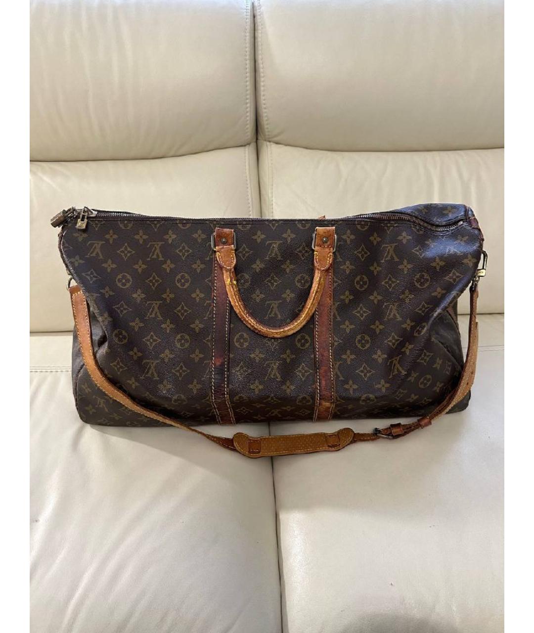 LOUIS VUITTON Коричневая дорожная/спортивная сумка, фото 9