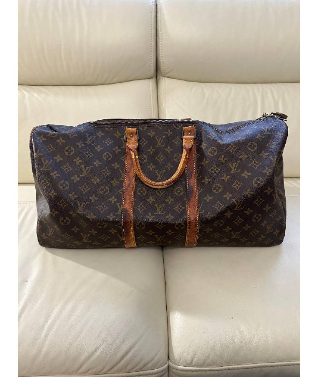 LOUIS VUITTON Коричневая дорожная/спортивная сумка, фото 2