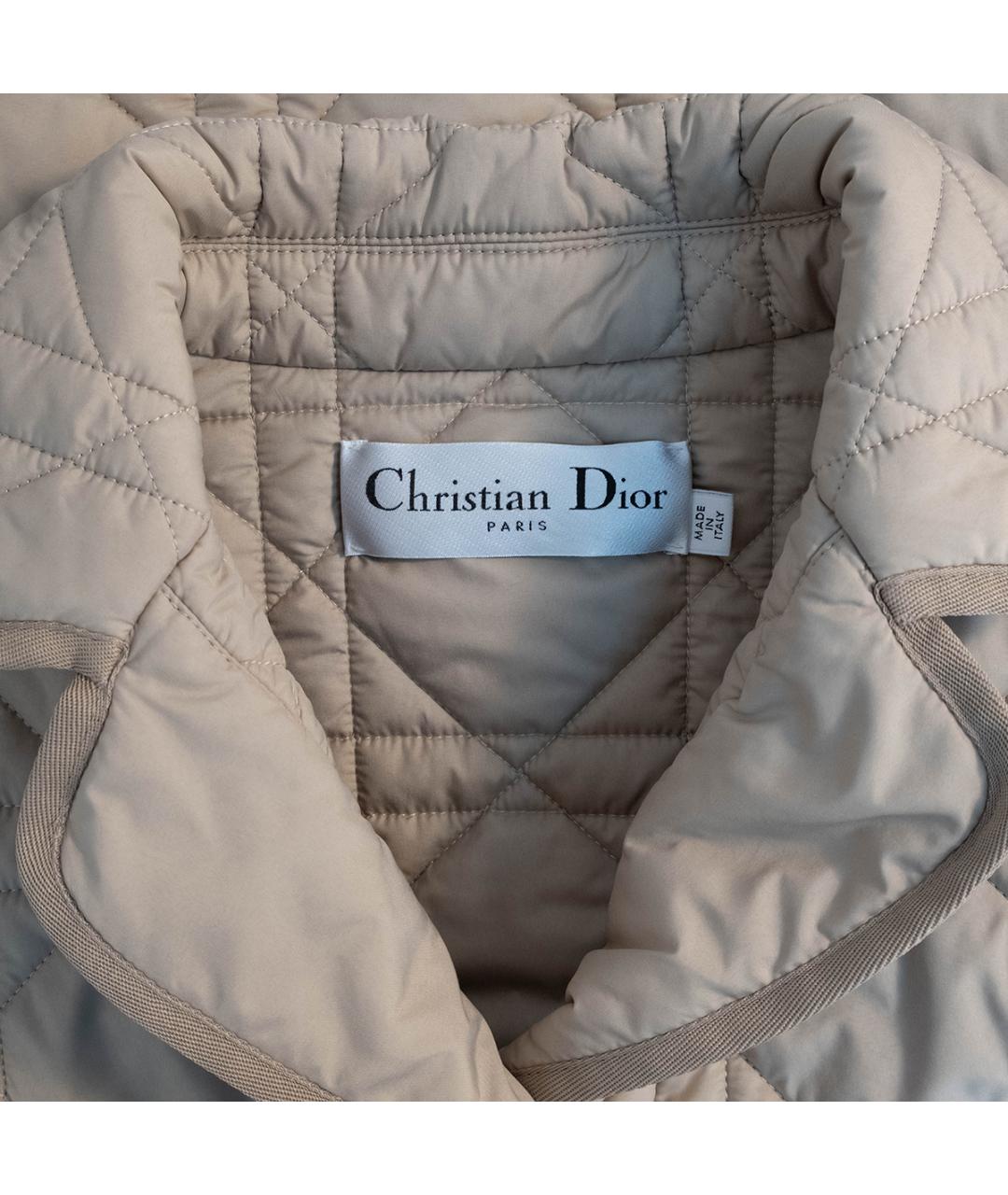 CHRISTIAN DIOR Бежевая полиэстеровая куртка, фото 3