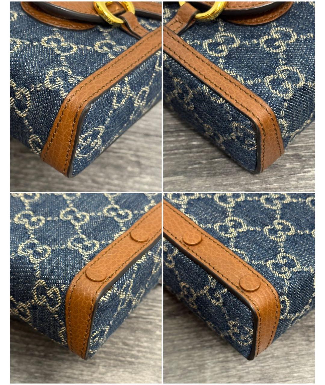 GUCCI Темно-синяя деним сумка на плечо, фото 5