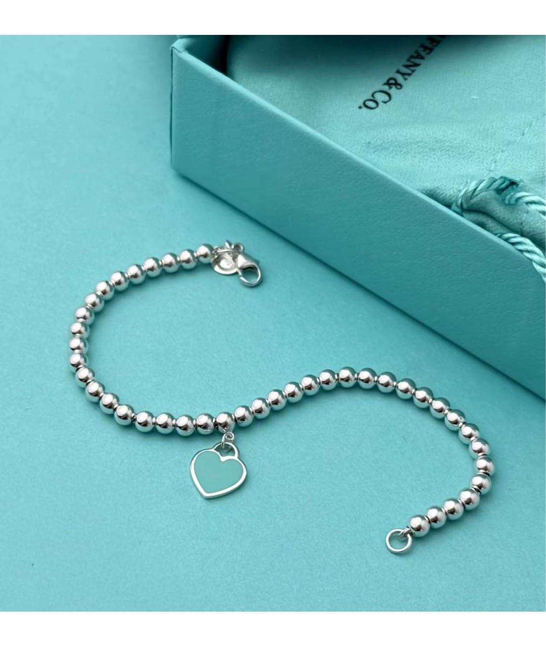 TIFFANY&CO Бирюзовый серебряный браслет, фото 3