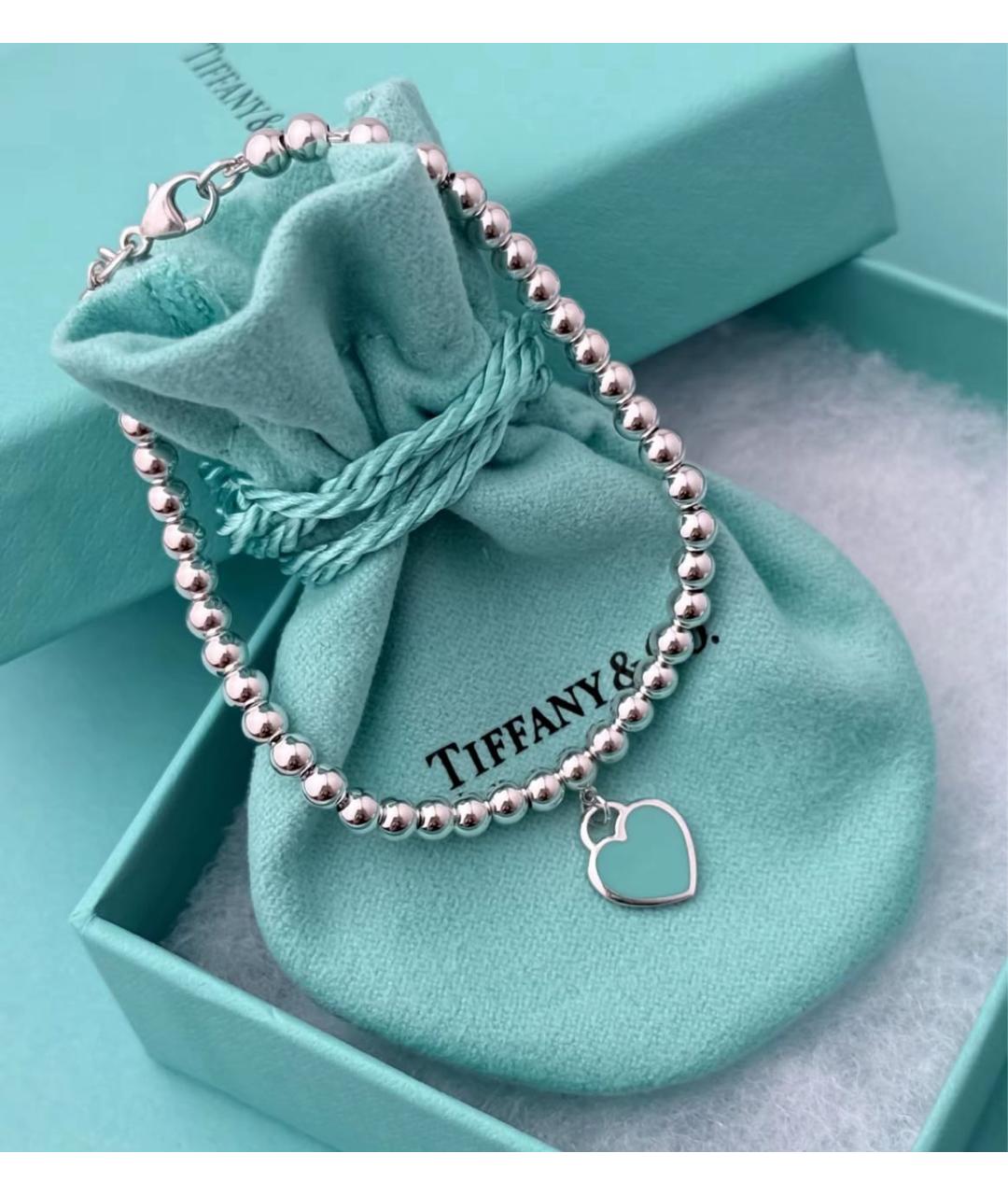 TIFFANY&CO Бирюзовый серебряный браслет, фото 2