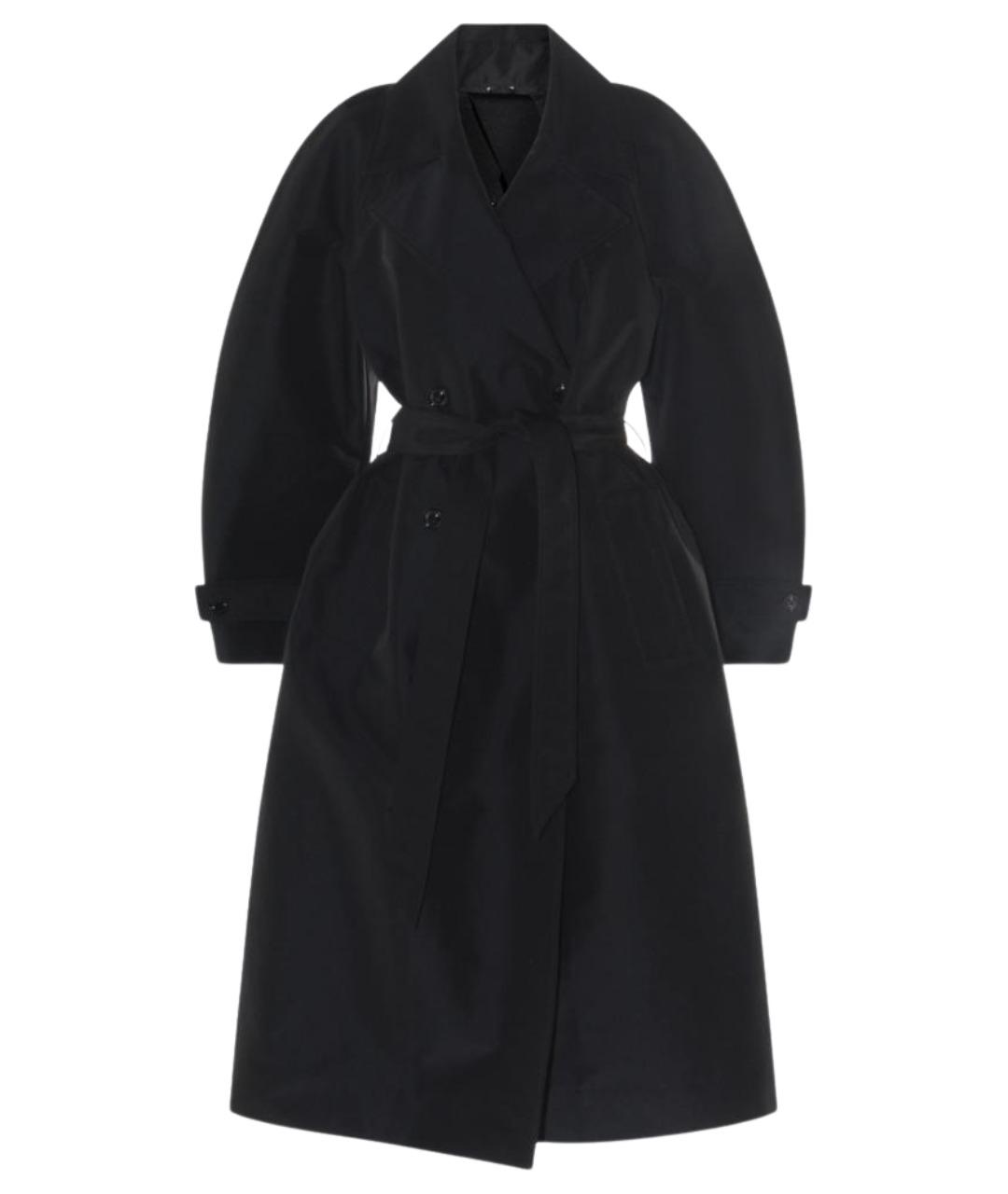 MONCLER Черный полиэстеровый тренч/плащ, фото 1