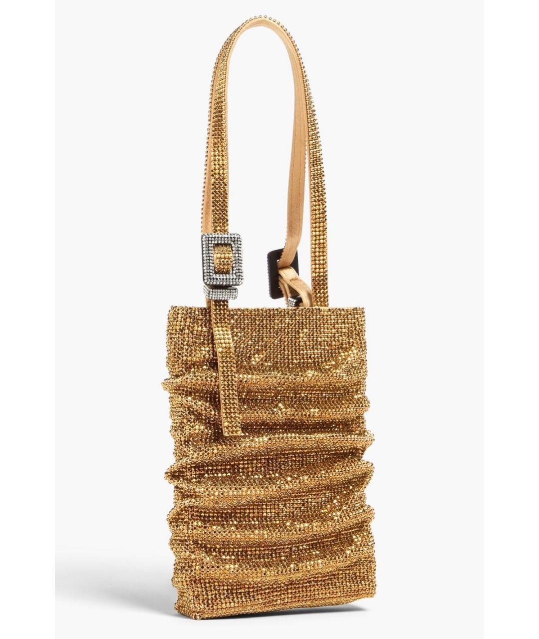 BENEDETTA BRUZZICHES Золотая сумка с короткими ручками, фото 3