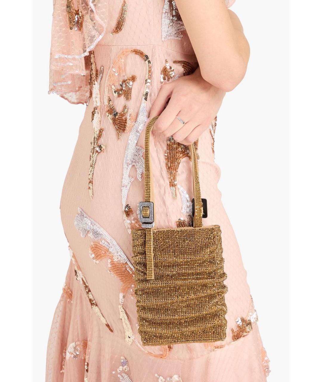 BENEDETTA BRUZZICHES Золотая сумка с короткими ручками, фото 2
