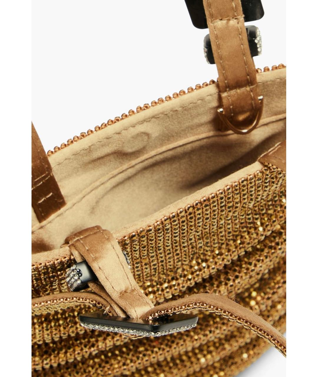 BENEDETTA BRUZZICHES Золотая сумка с короткими ручками, фото 5