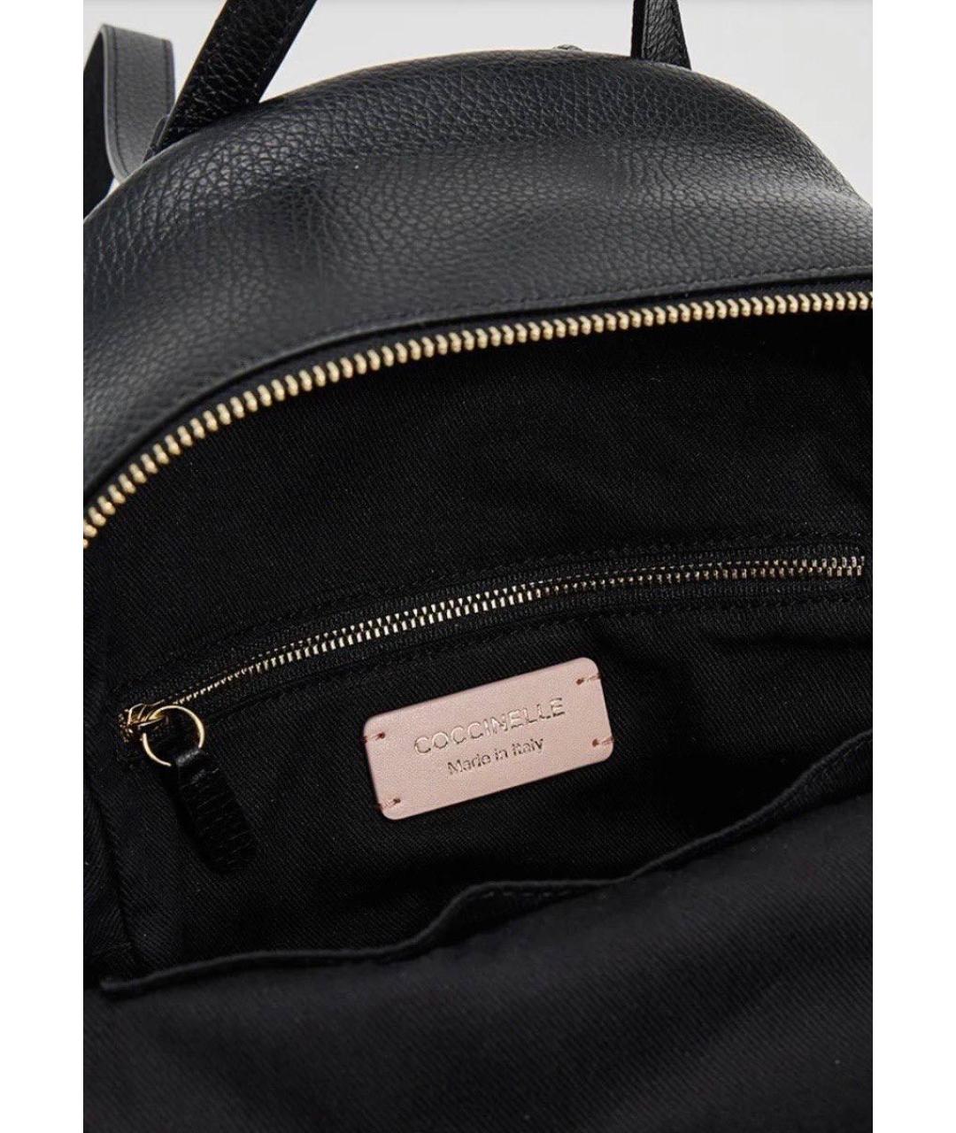 COCCINELLE Черный кожаный рюкзак, фото 4