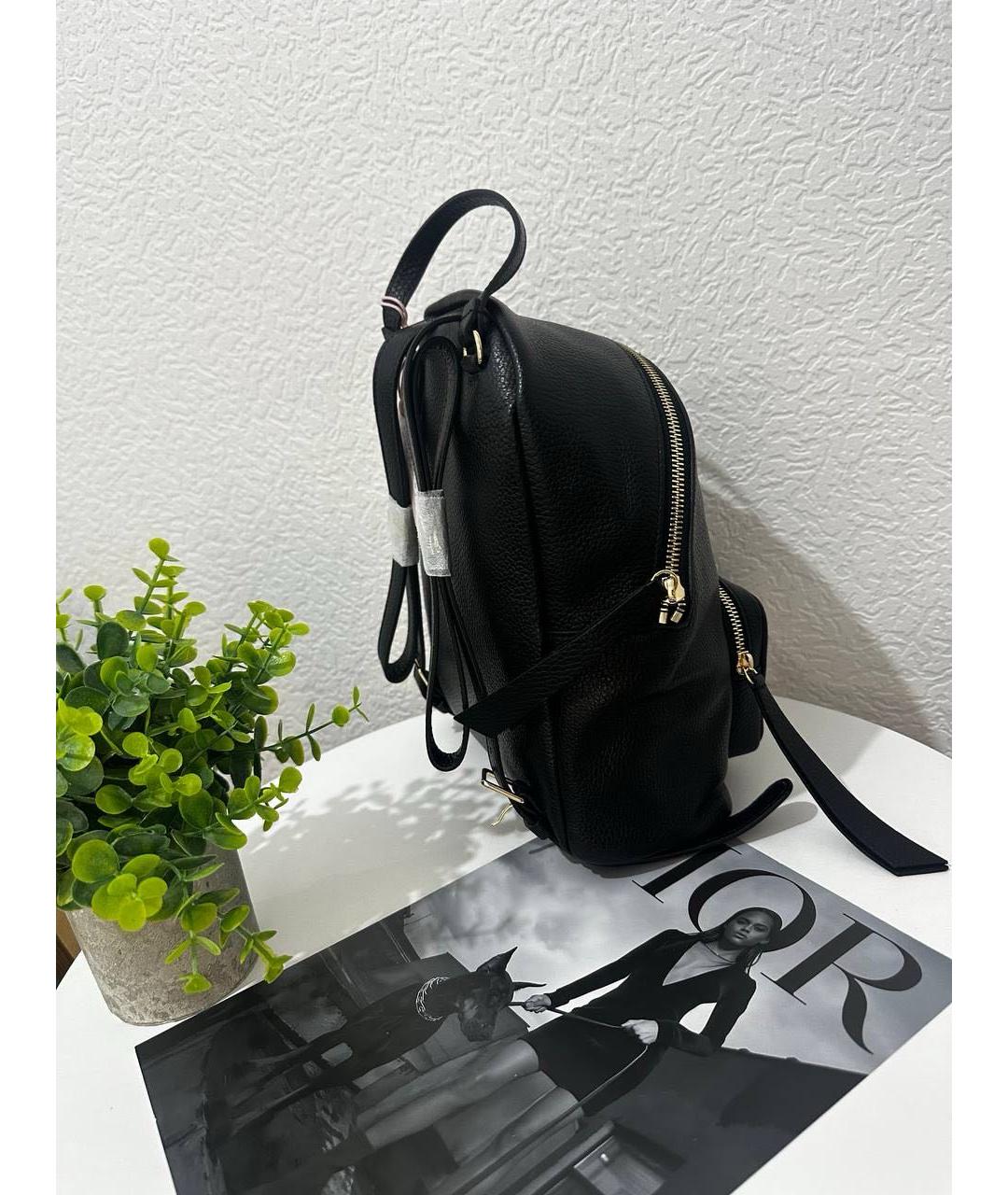 COCCINELLE Черный кожаный рюкзак, фото 6