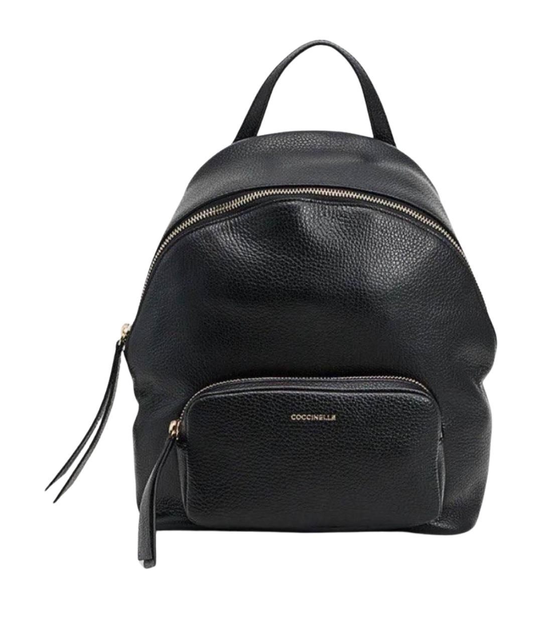 COCCINELLE Черный кожаный рюкзак, фото 1