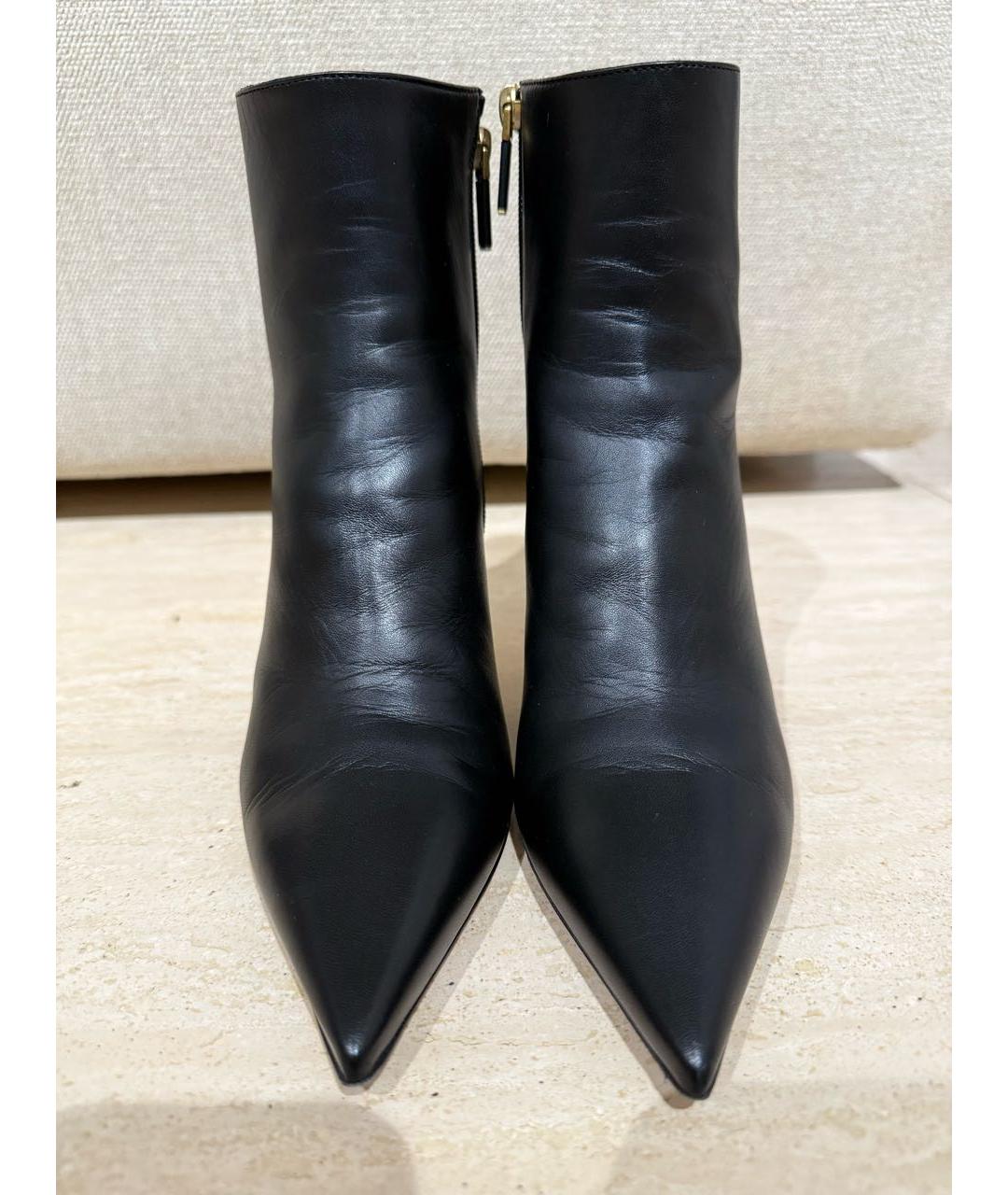CHRISTIAN DIOR Черные кожаные ботильоны, фото 2