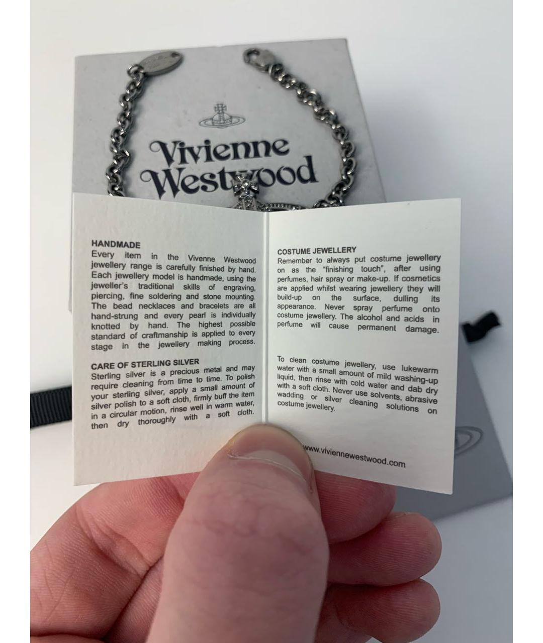 VIVIENNE WESTWOOD Серебрянный с серебряным покрытием браслет, фото 6