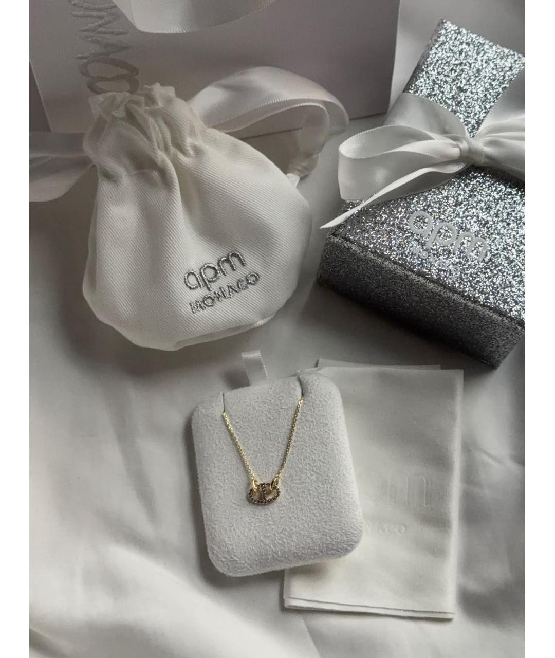 APM Monaco Золотая серебряная подвеска, фото 4