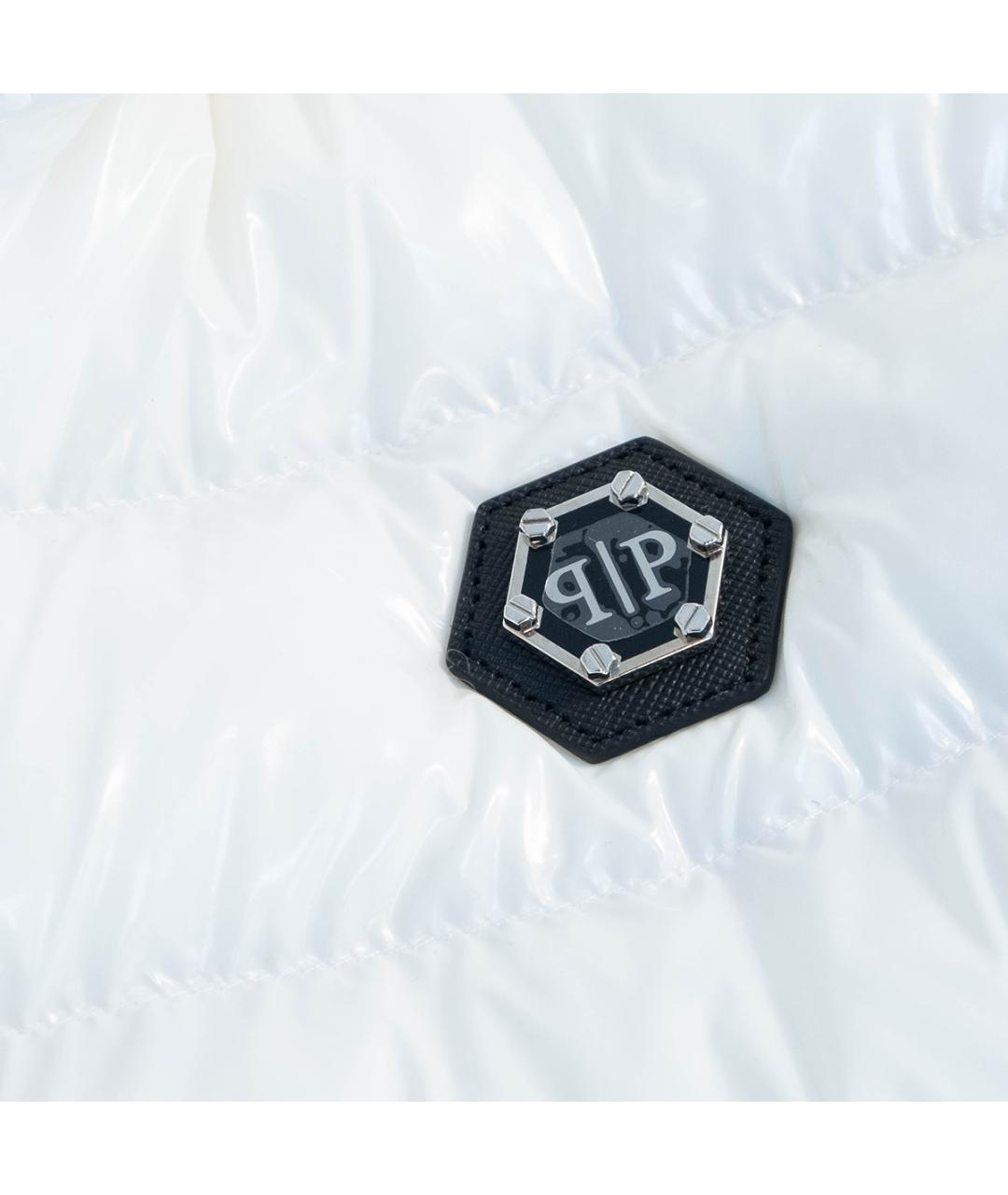 PHILIPP PLEIN Белая полиэстеровая куртка, фото 4