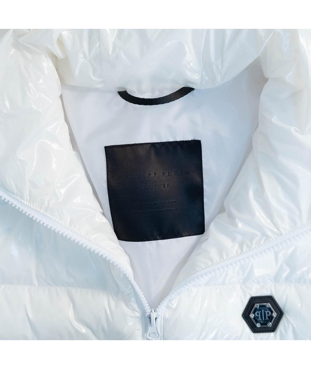 PHILIPP PLEIN Белая полиэстеровая куртка, фото 3