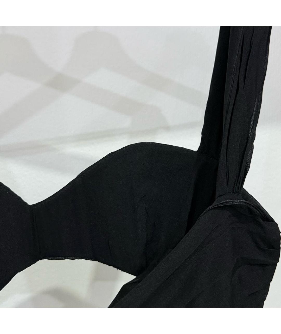 MAGDA BUTRYM Черное шерстяное коктейльное платье, фото 4