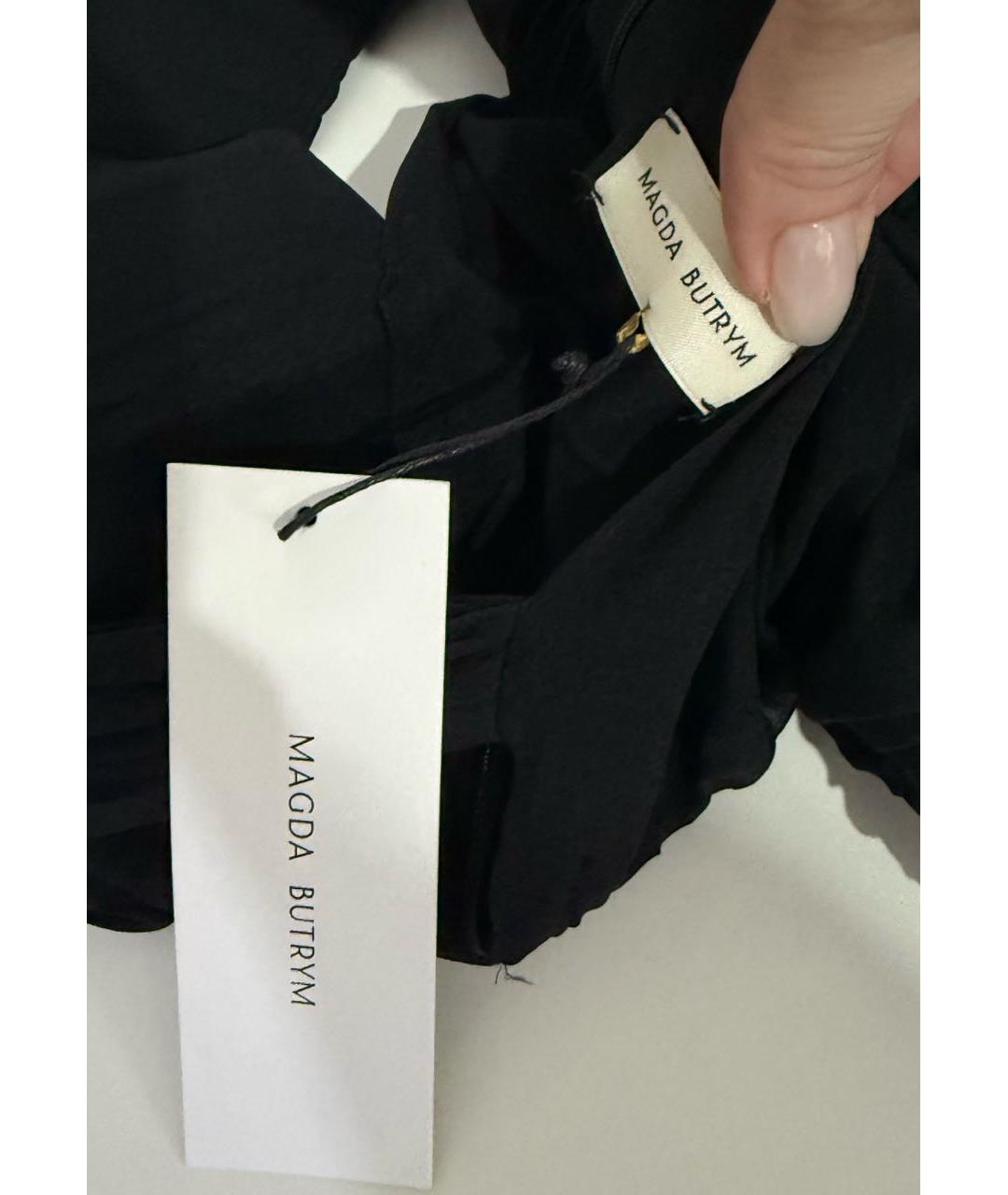MAGDA BUTRYM Черное шерстяное коктейльное платье, фото 5