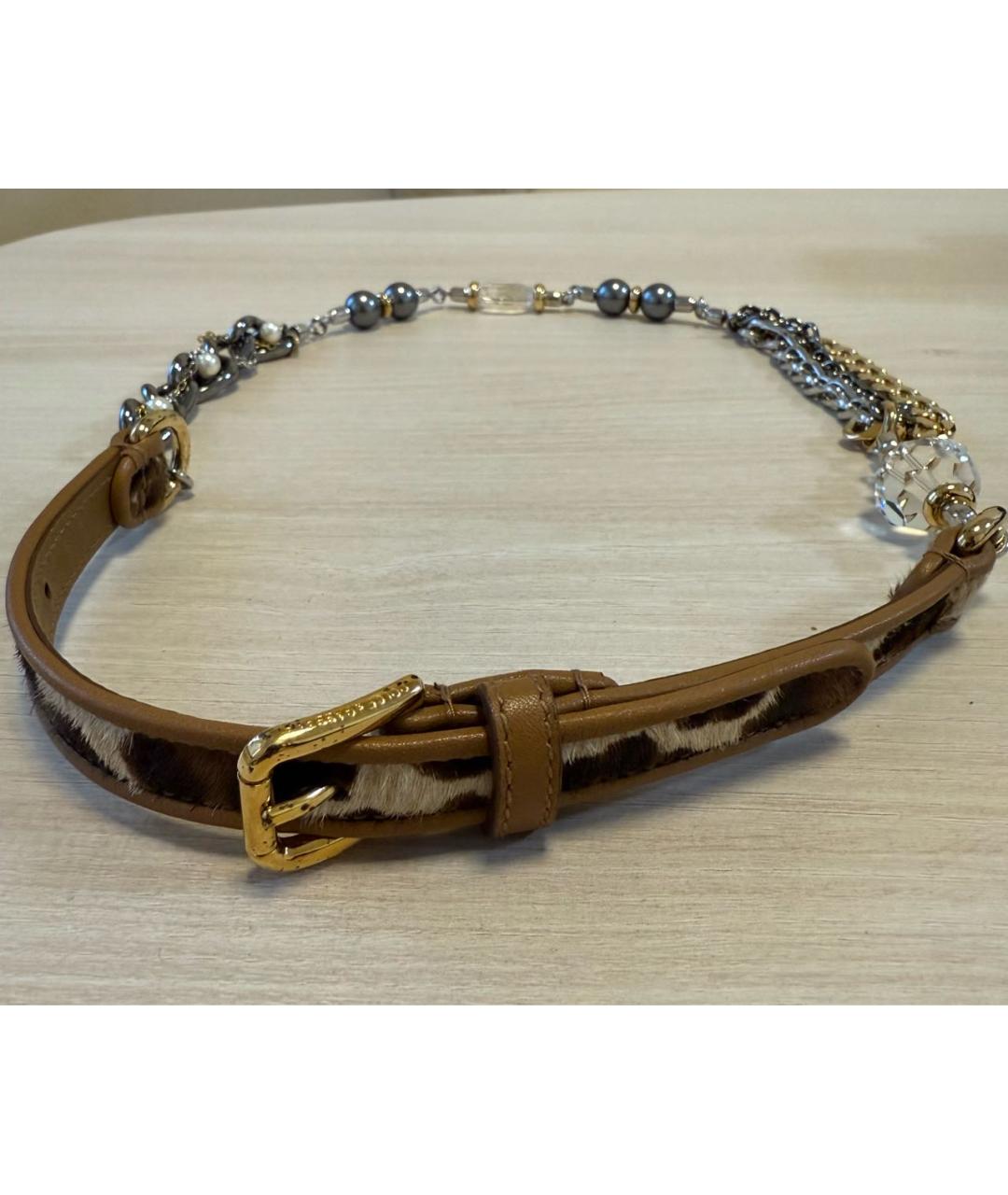 DOLCE&GABBANA Коричневый кожаный ремень, фото 9