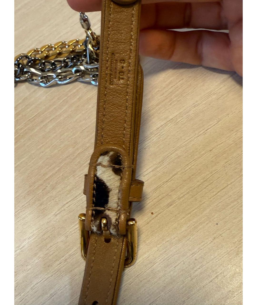 DOLCE&GABBANA Коричневый кожаный ремень, фото 5