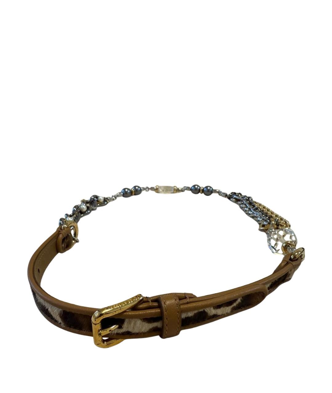 DOLCE&GABBANA Коричневый кожаный ремень, фото 1