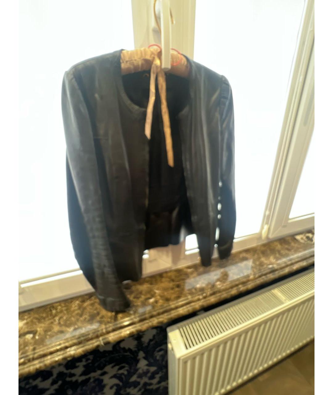 GUCCI Черная кожаная куртка, фото 2