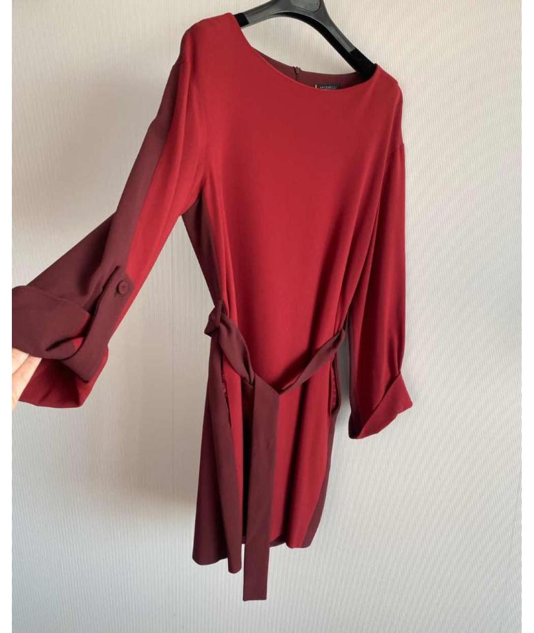 ANTONELLI Красное вискозное повседневное платье, фото 3