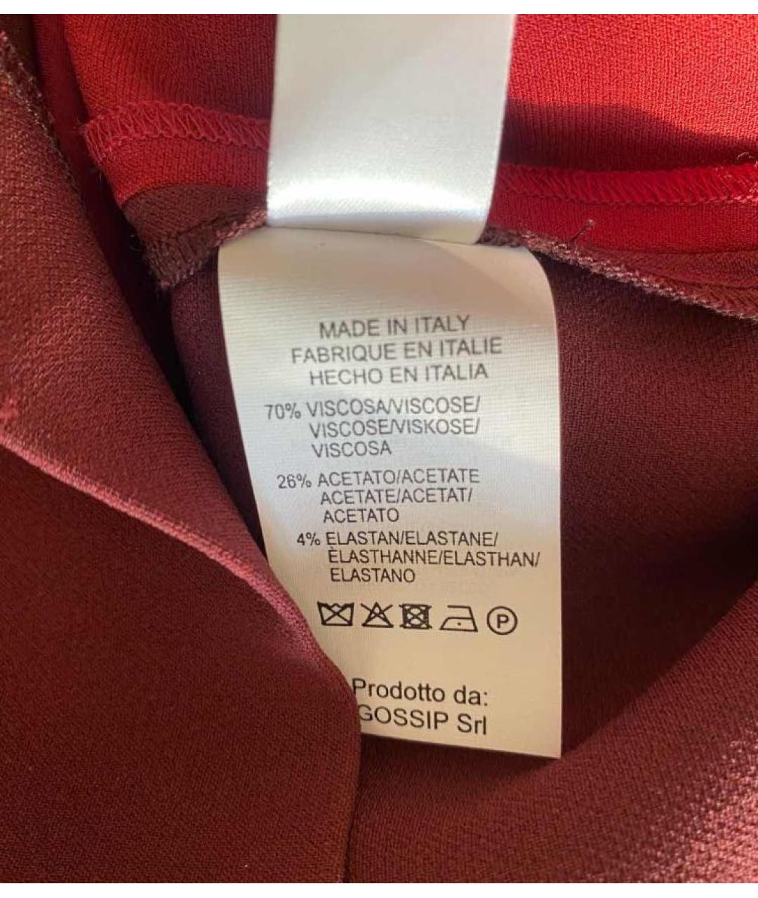 ANTONELLI Красное вискозное повседневное платье, фото 8