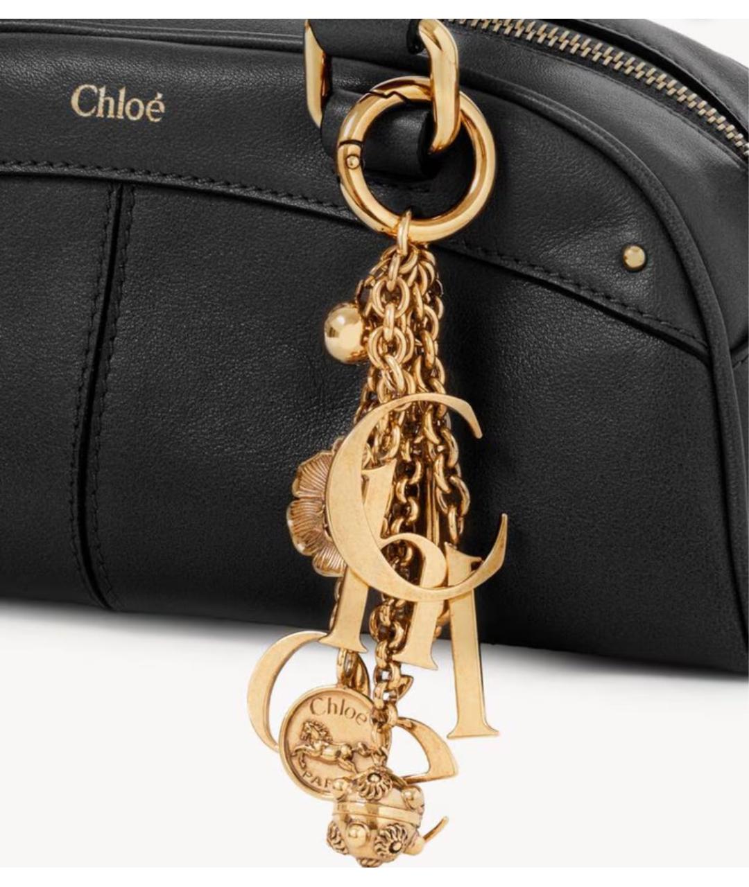 CHLOE Черная кожаная сумка через плечо, фото 3