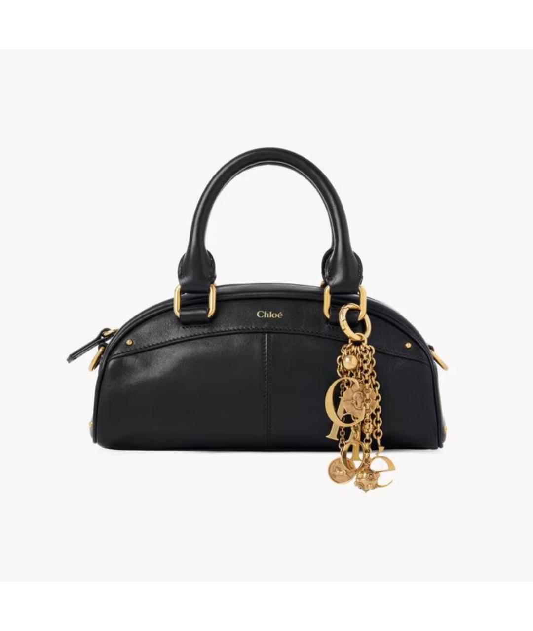 CHLOE Черная кожаная сумка через плечо, фото 5